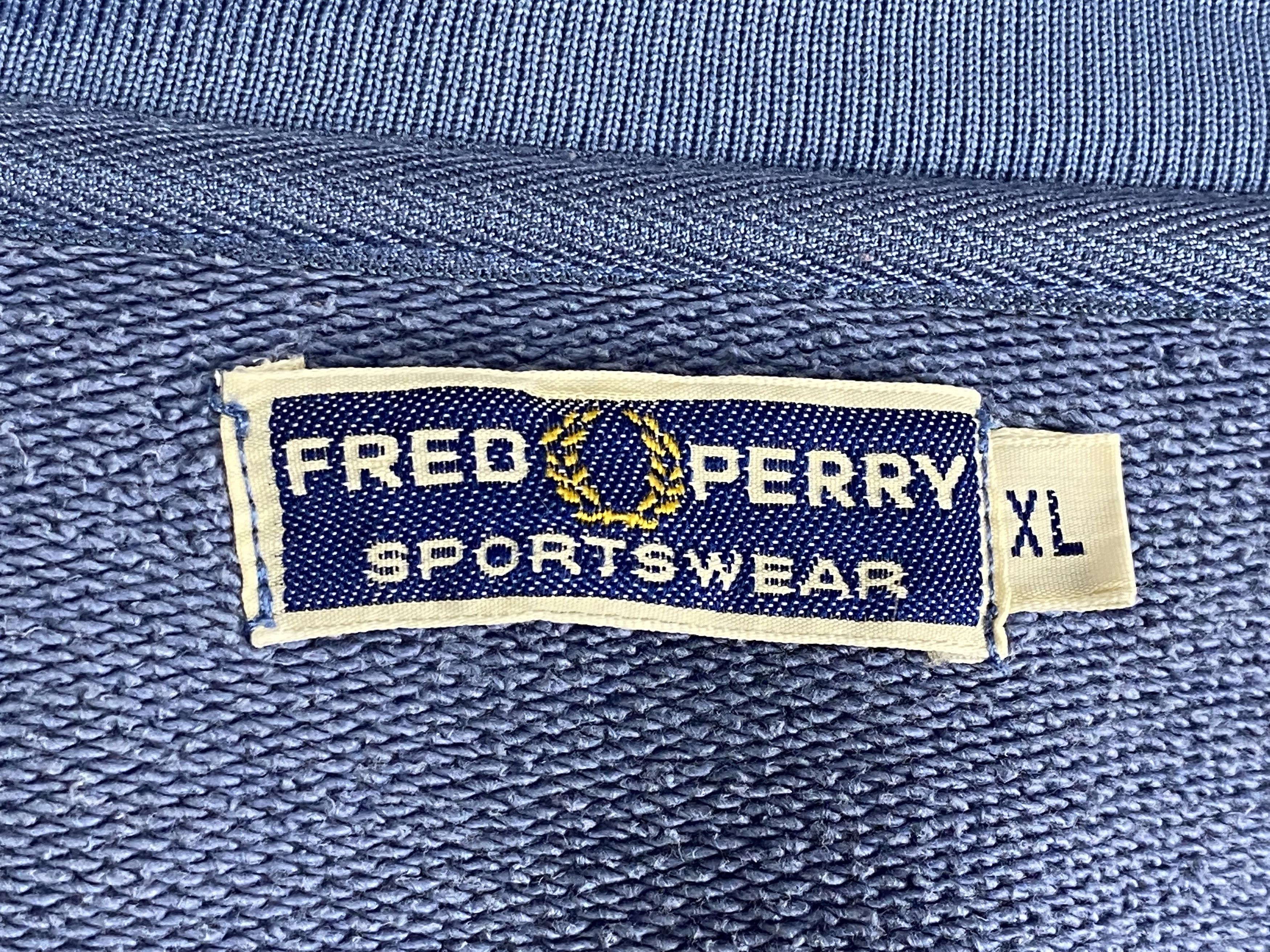 Fred Perry × Vintage 90s Fred Perry Vintage Men's Track Jacket - XL Cotton Blend Size US XL / EU 56 / 4 - 5 Thumbnail