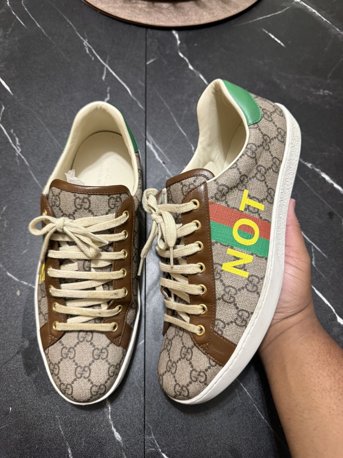 Gucci Gucci Not Fake Ace Sneakers Size 11 G / 12 US 45 EU Size US 12 / EU 45 - 1 Thumbnail