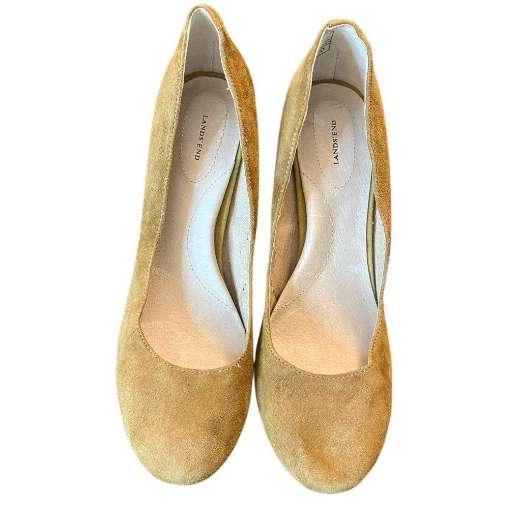 Lands' End × Vintage Y2K Lands’ End Minnie Faux Suede Comfy Block High Heels Sz 9 Size US 9 / IT 39 - 4 Thumbnail