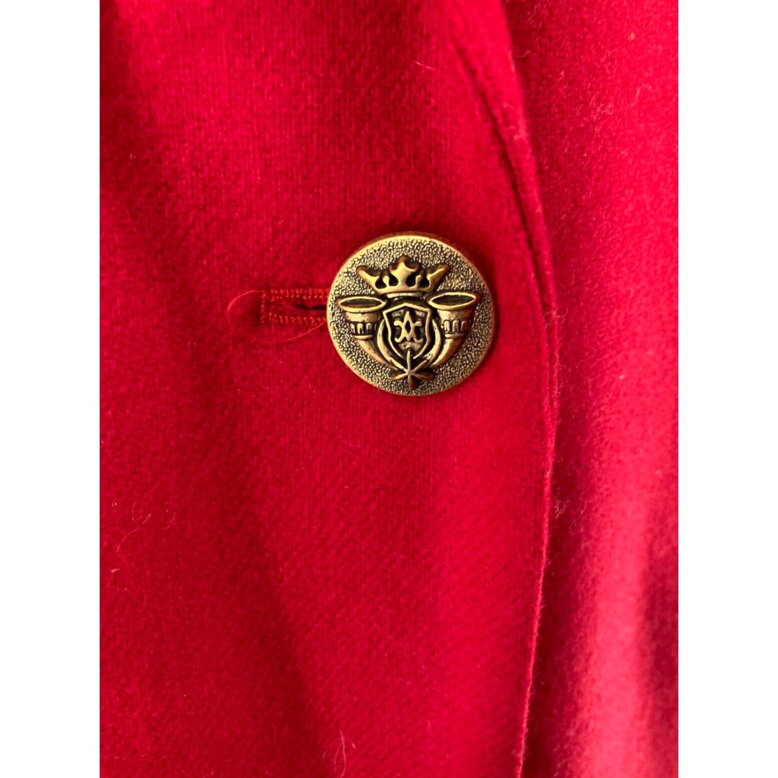 Vintage Sag Harbor Blazer Womens 8 Red Wool Vintage Notch Lapel Single-Breasted Lined 100% Wool Solid Dressy Fall Winter Size M / US 6-8 / IT 42-44 - 7 Thumbnail