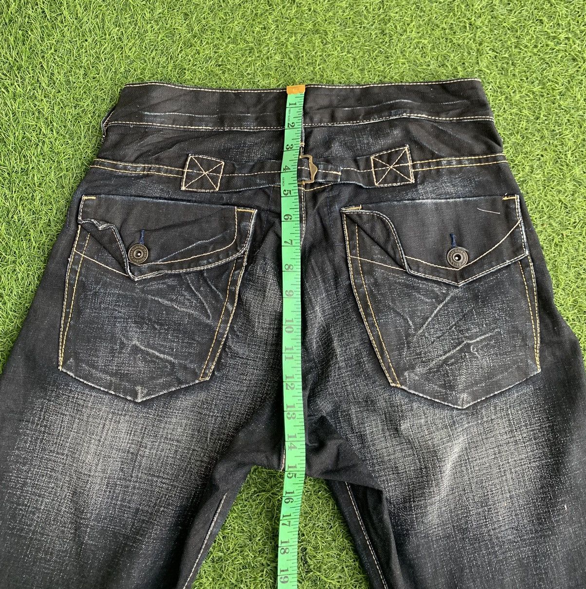 Tornado Mart 🔥Insane Design Back Number Distressed Denim Size US 32 / EU 48 - 18 Thumbnail
