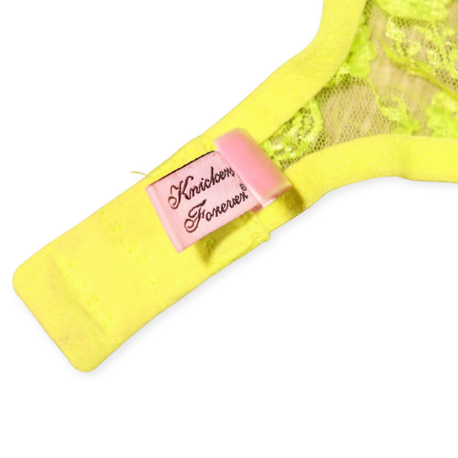 Agent Provocateur Knickers Forever Neon Yellow Lace Bra 32D Size ONE SIZE - 6 Thumbnail