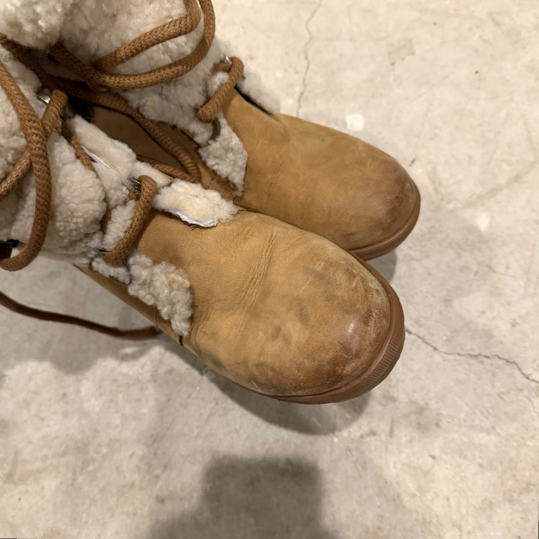 SOREL Sorel Joan Of Arctic Wedge II Shearling Brown Winter Boots US Women Size 8.5 Nubuck Mid-Calf Warm Fur Trim Shearling Rubber Heel Wedge Casual Size US 9 / IT 39 - 4 Thumbnail