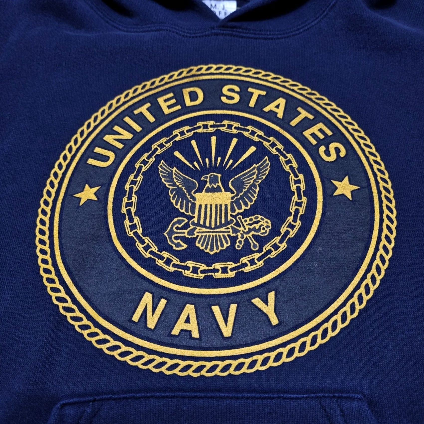 Soffe VINTAGE United States Navy Logo Graphic Hoodie USA 90's Men Small Double-Sided Hooded Graphic Print Pockets All Seasons Comfort Size US S / EU 44-46 / 1 - 6 Thumbnail