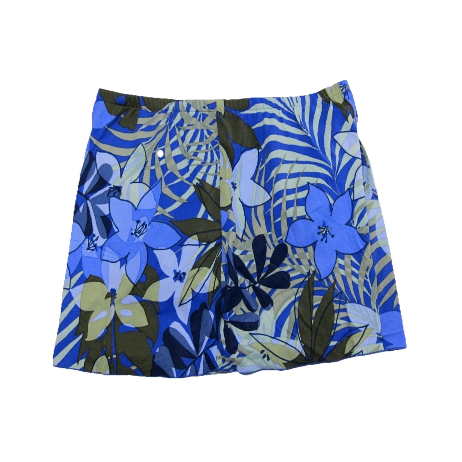 Jantzen VINTAGE Jantzen Classics Blue Green Hawaiian Floral Stretch Flowy Lined Short L Size 28" / US 6 / IT 42 - 4 Thumbnail