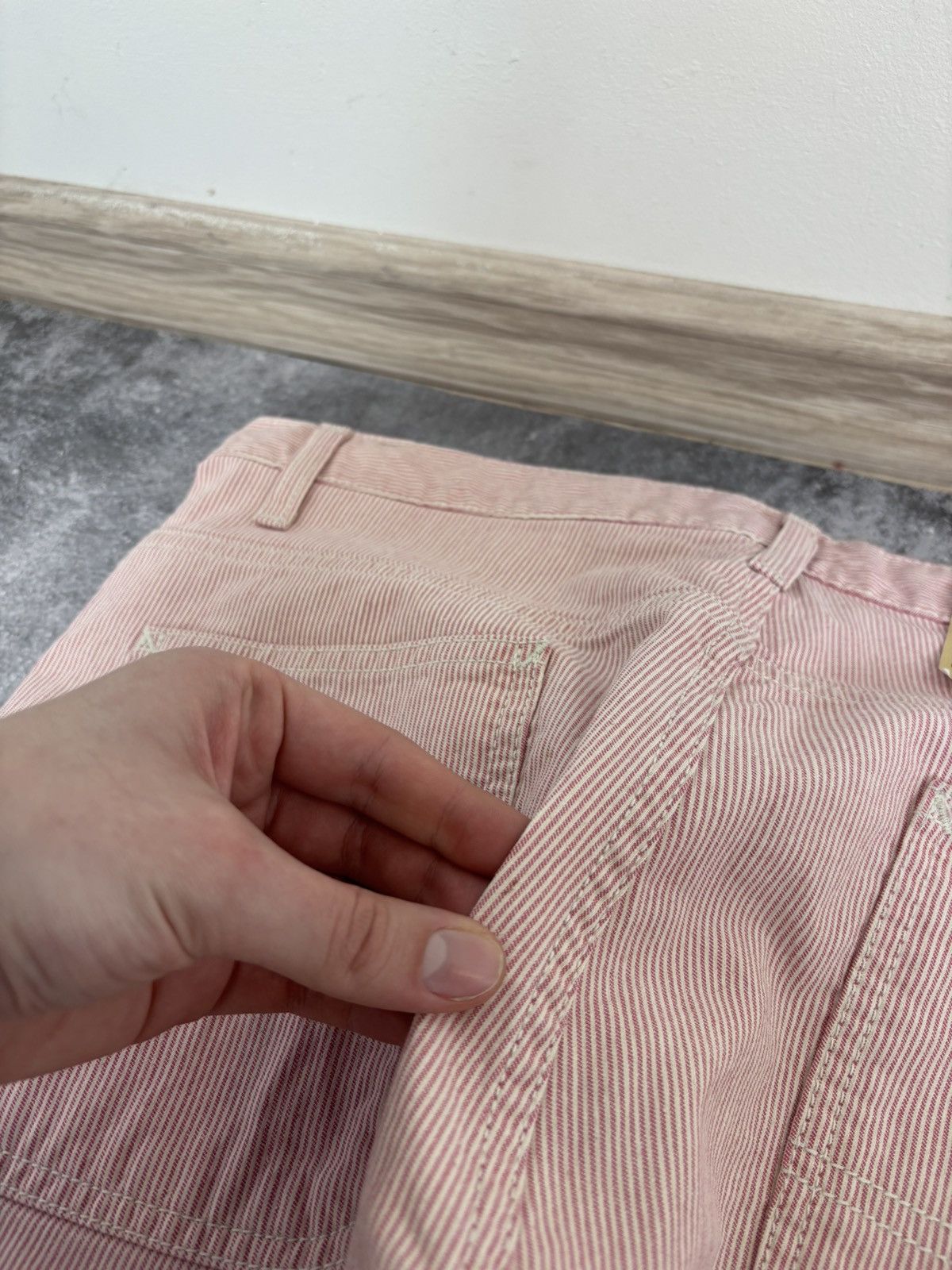 Carhartt Wip Carhartt WIP W’ Endeavor Pants NWT Carpenter Pink/White Size 29" - 14 Thumbnail
