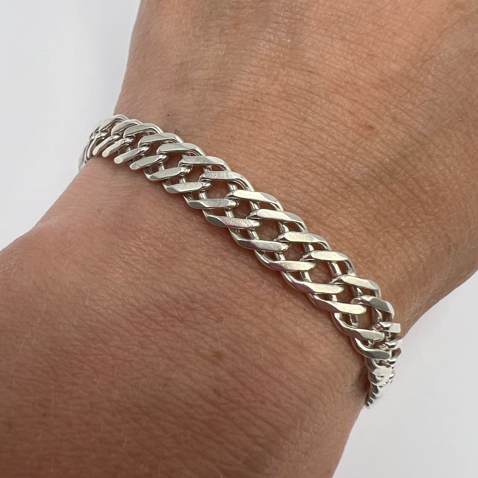 Sterling Silver Sterling Silver 925 Curb Chain Bracelet Jewelry 11.63g Size ONE SIZE - 3 Thumbnail