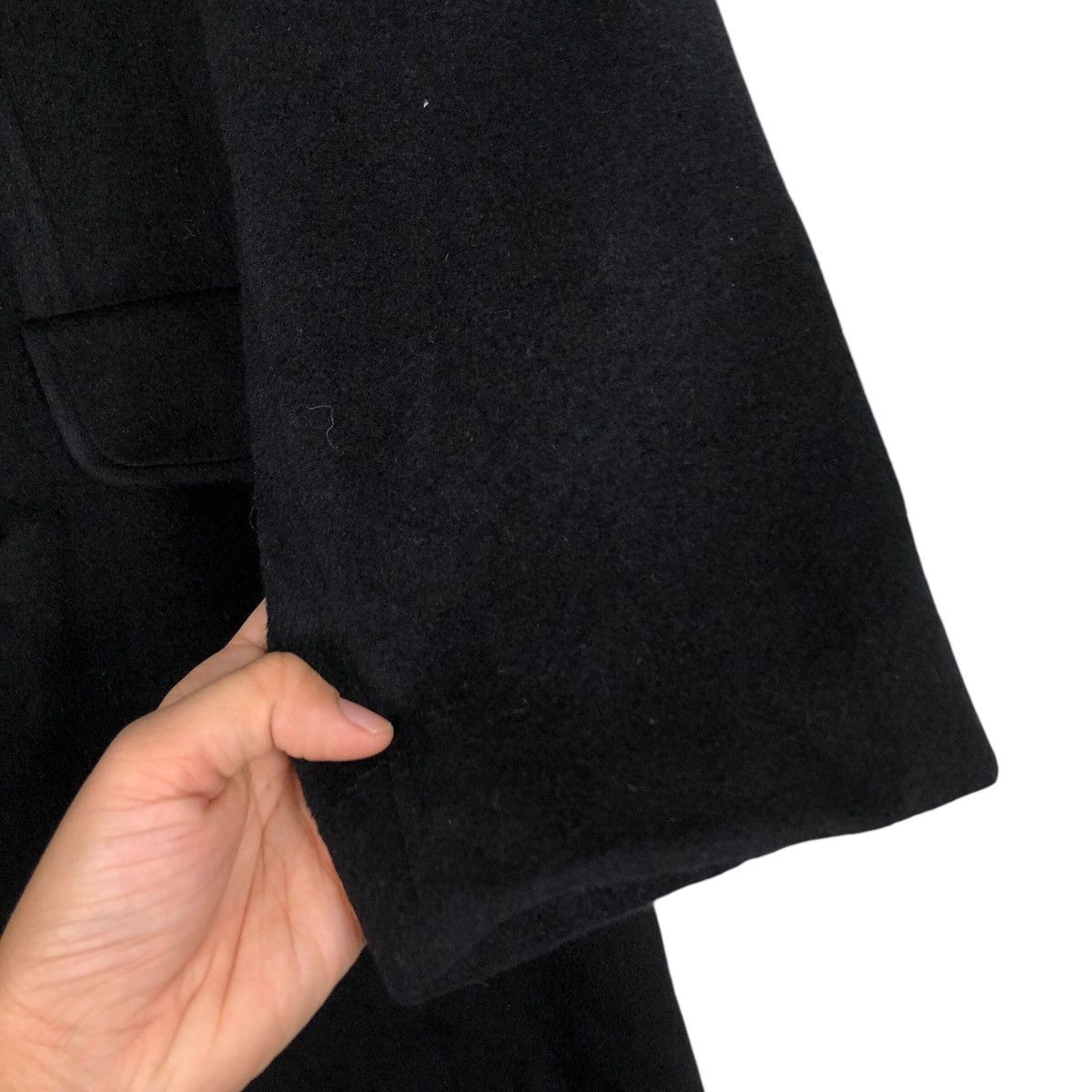 Issey Miyake 📌Rich Black Vintage Long Jacket Wool Issen Collezione Donna Size US M / EU 48-50 / 2 - 17 Thumbnail