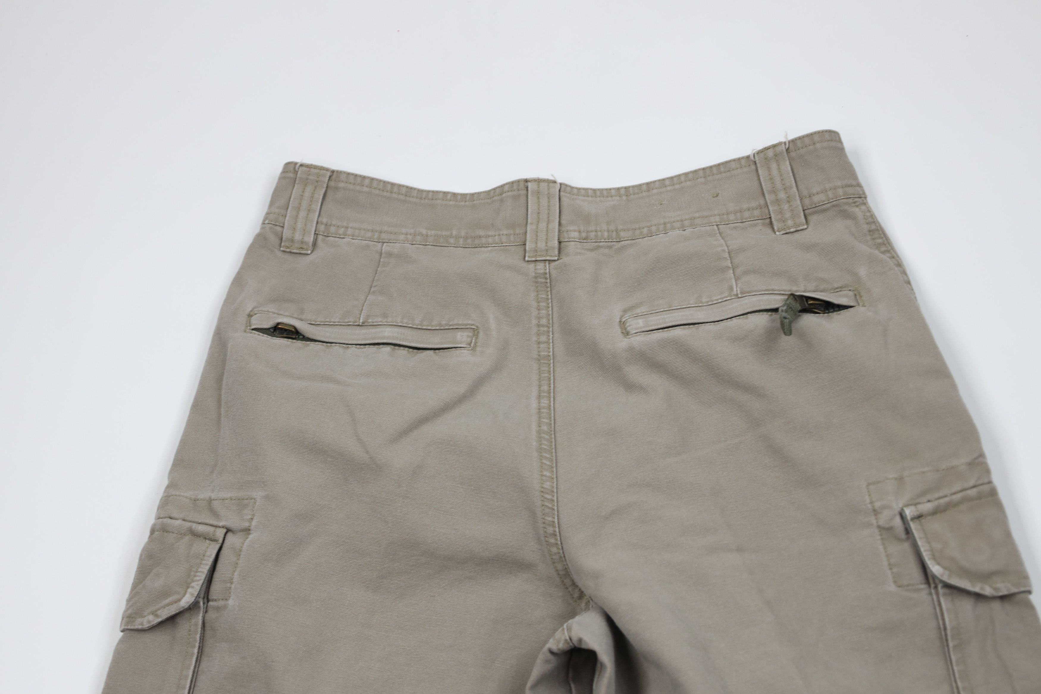 Vintage Vintage 90s Y2K Streetwear Canvas Wide Leg Cargo Pants Beige Size US 29 - 11 Thumbnail