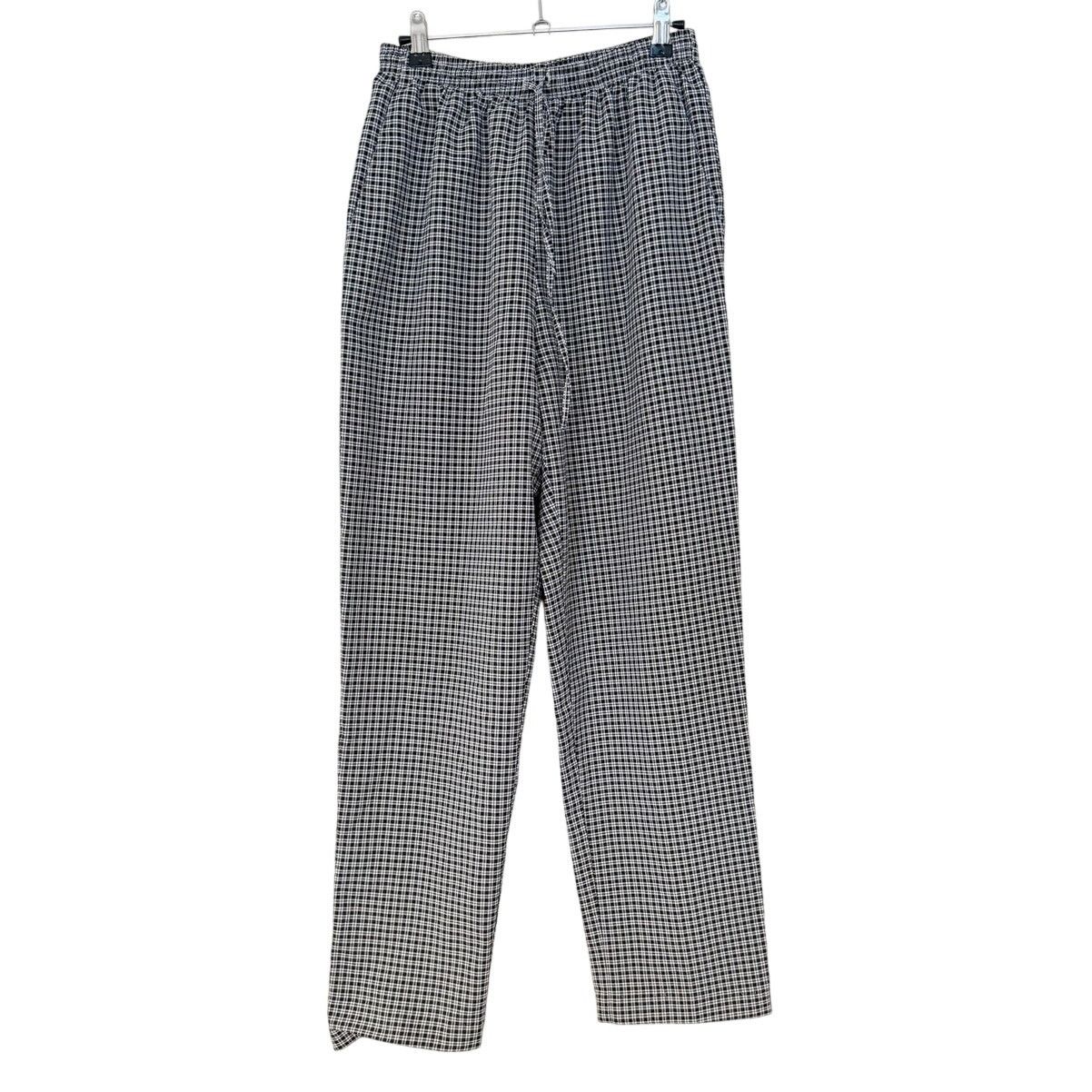 Vintage Vintage 80s Black and White Plaid Grid Print Stretchy Pants Size 32" / US 10 / IT 46 - 1 Thumbnail