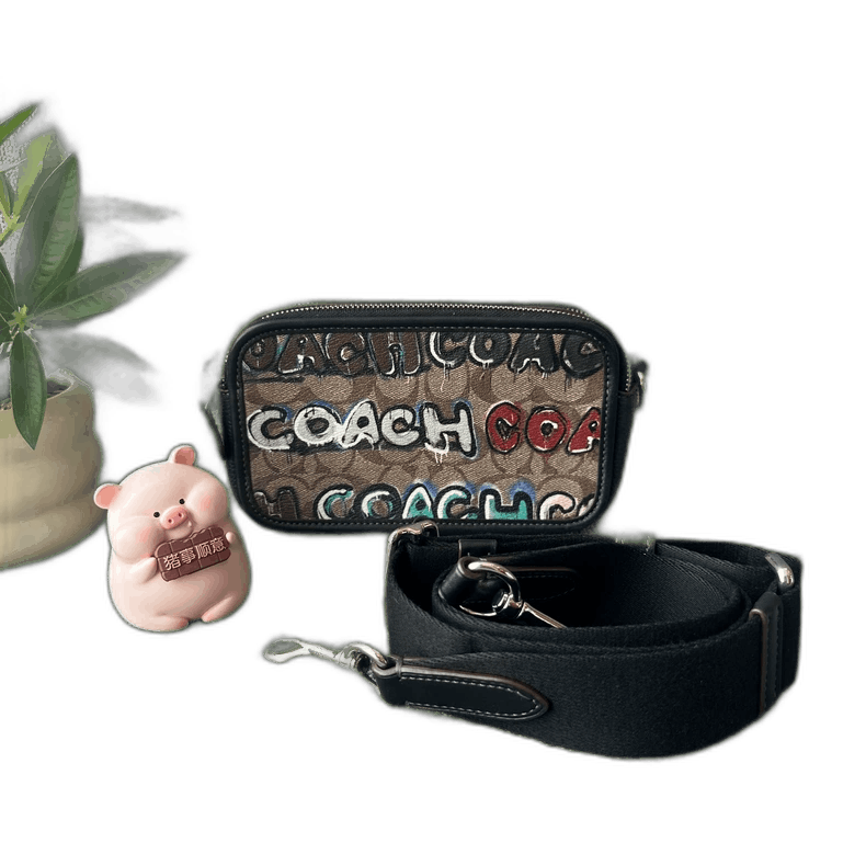 Coach X Mint Crossbody Bag With Graffiti Design in Brown, Men's