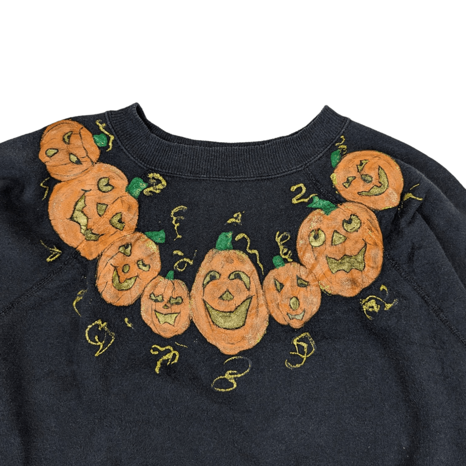 Hanes Vintage 90's HANES Custom Art Halloween Pumpkins Jumper Size L / US 10 / IT 46 - 4 Thumbnail