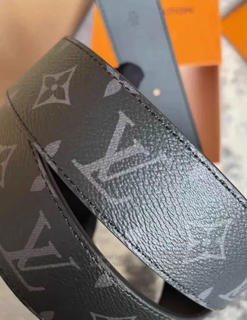 Other Louis Vuitton Frosted Black Buckle Black Presbyopia Belt M Size ONE SIZE - 2 Thumbnail