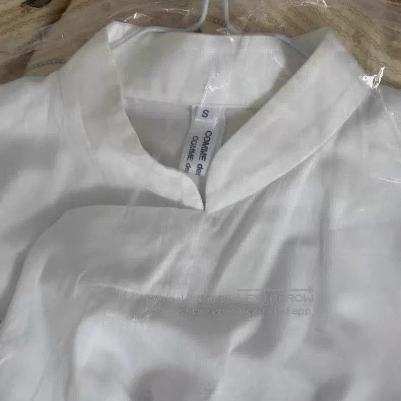 Comme des Garcons Comme des Garcons White long-sleeved Chinese-style shirt d Size S / US 4 / IT 40 - 5 Thumbnail