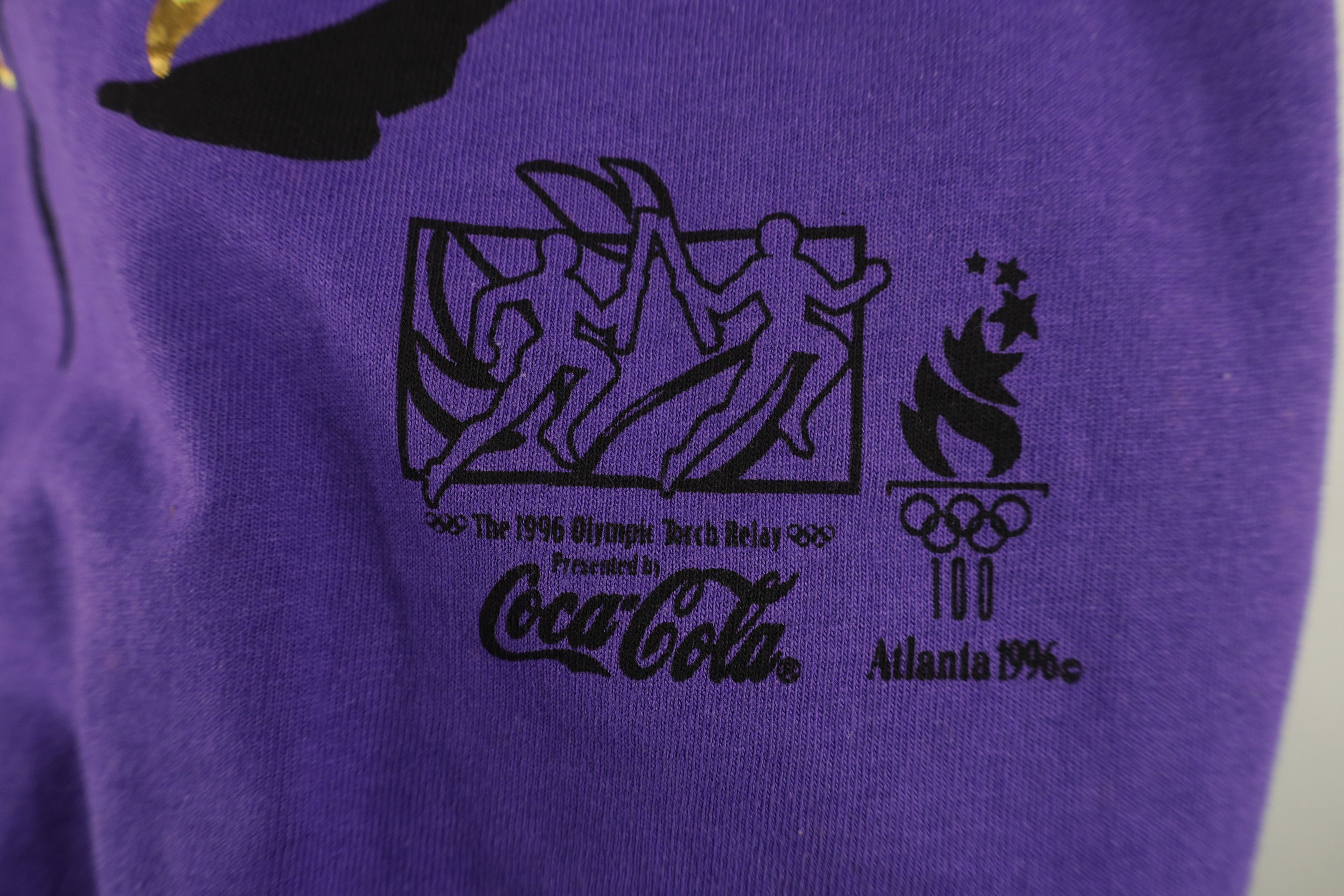Hanes Deadstock Vintage 90s Atlanta Torch Relay T-Shirt Purple Size US L / EU 52-54 / 3 - 8 Thumbnail
