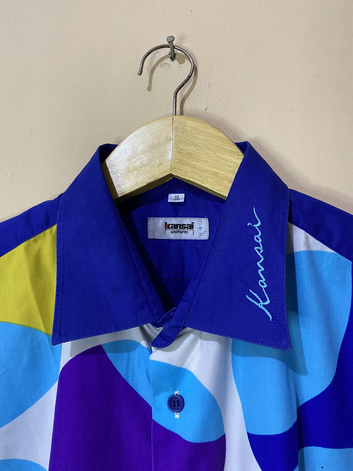 Kansai Yamamoto Vintage Kansai Yamamoto Abstract Button Shirt Size US L / EU 52-54 / 3 - 4 Thumbnail
