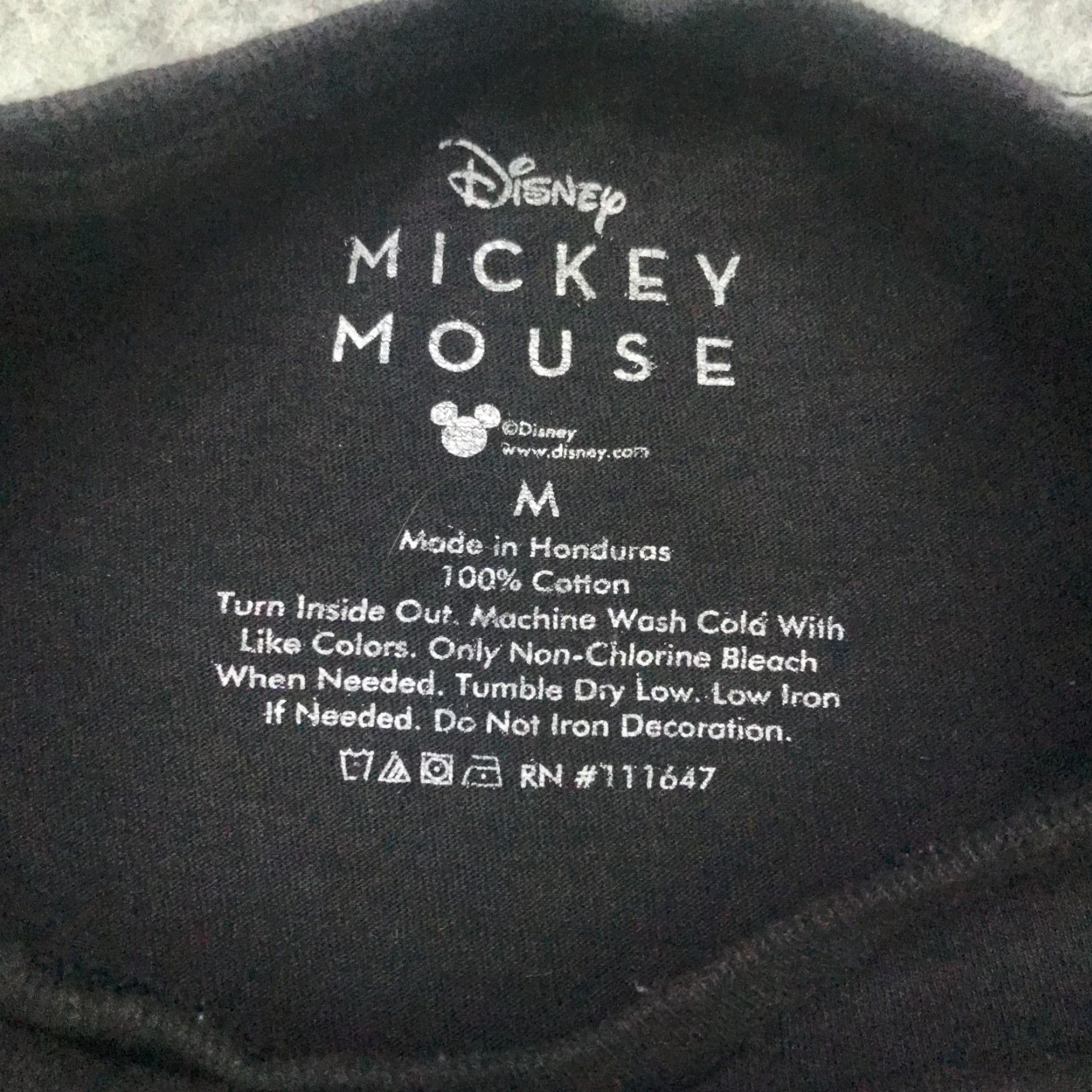 Disney Disney Shirt Womens Medium Black Neon Mickey Mouse Graphic Tee Size M / US 6-8 / IT 42-44 - 3 Thumbnail