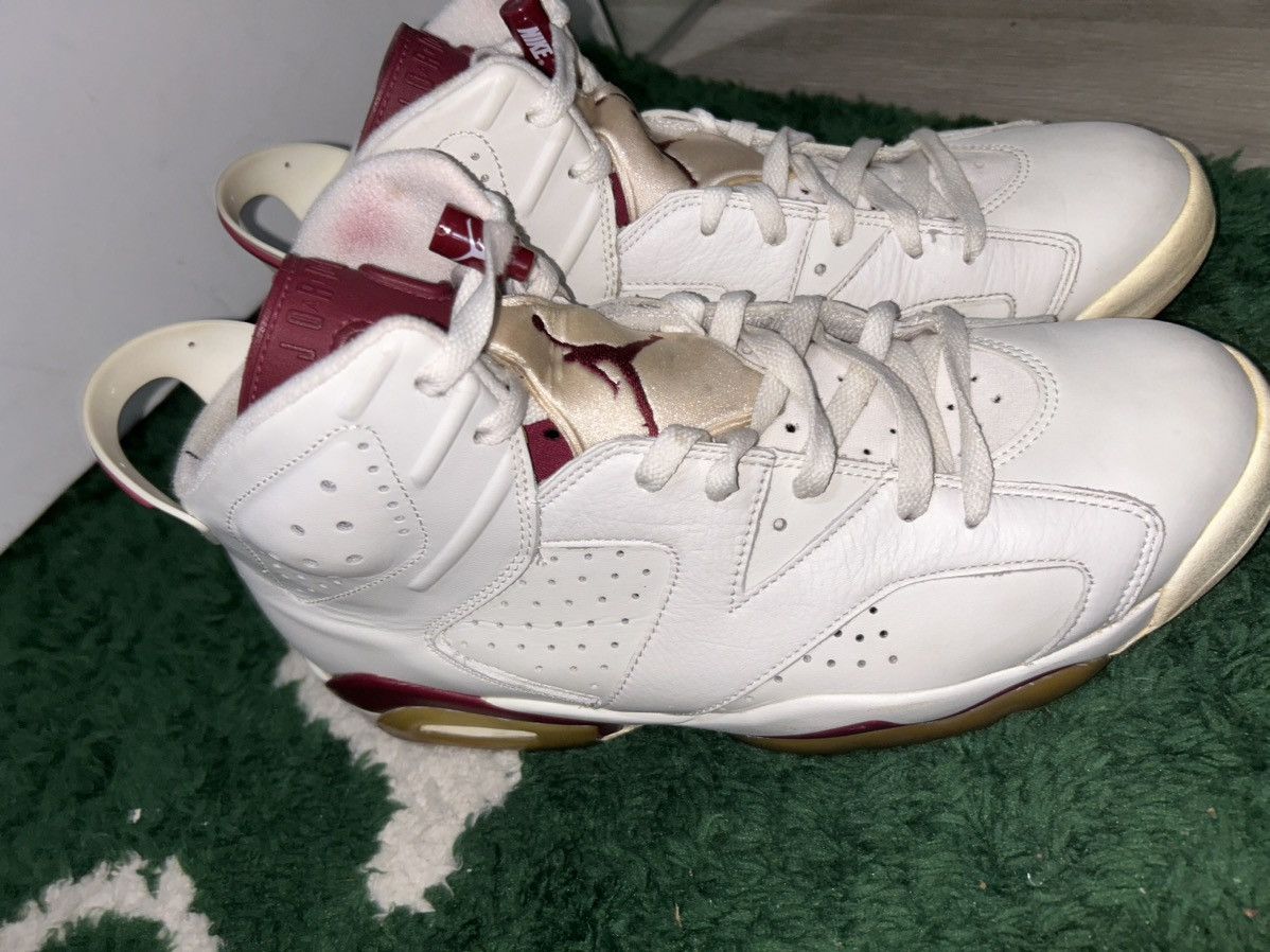 Jordan Brand Size 11 - Air Jordan 6 Retro 2015 Maroon Preowned With Box Size US 11 / EU 44 - 4 Thumbnail