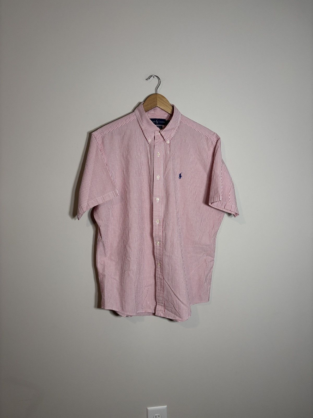 Polo Ralph Lauren Polo Ralph Lauren Custom Fit ShortSleeve Seersucker Shirt XL Size US XL / EU 56 / 4 - 2 Thumbnail