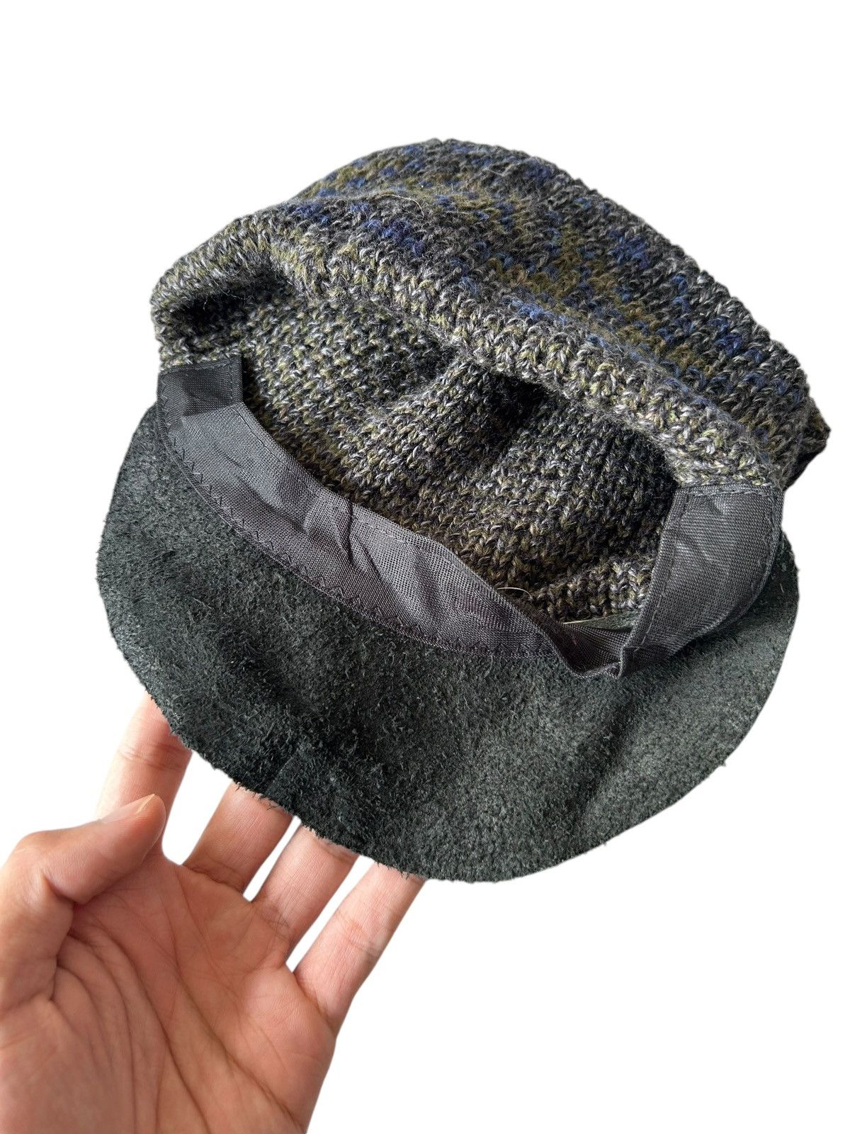 Japanese Brand × Kapital × Vintage Made in Japan Leather Spoon Crochet knitt Japanese Brand Hat Size ONE SIZE - 7 Thumbnail