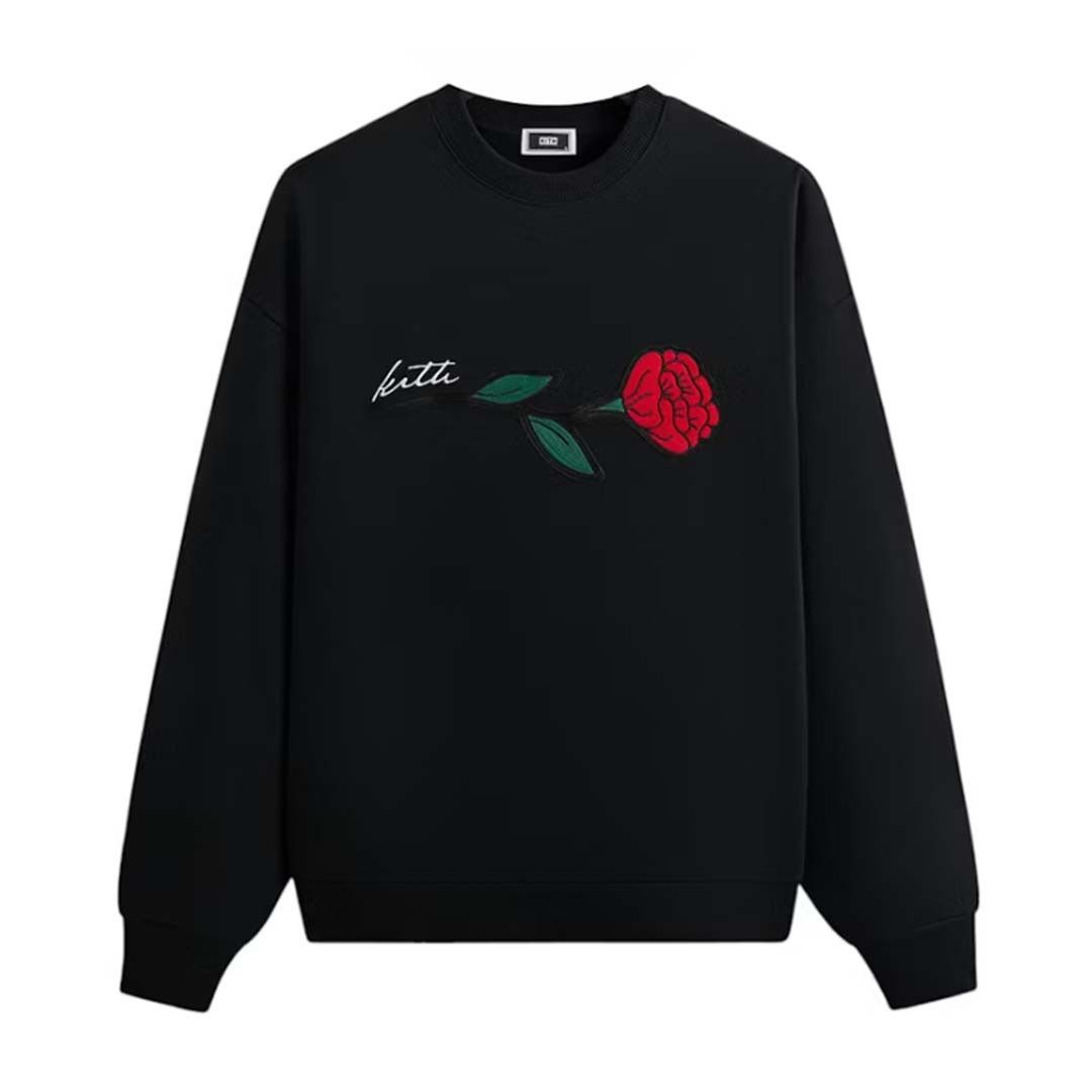 Kith Signature Rose Crewneck Black Size US S / EU 44-46 / 1 - 1 Thumbnail