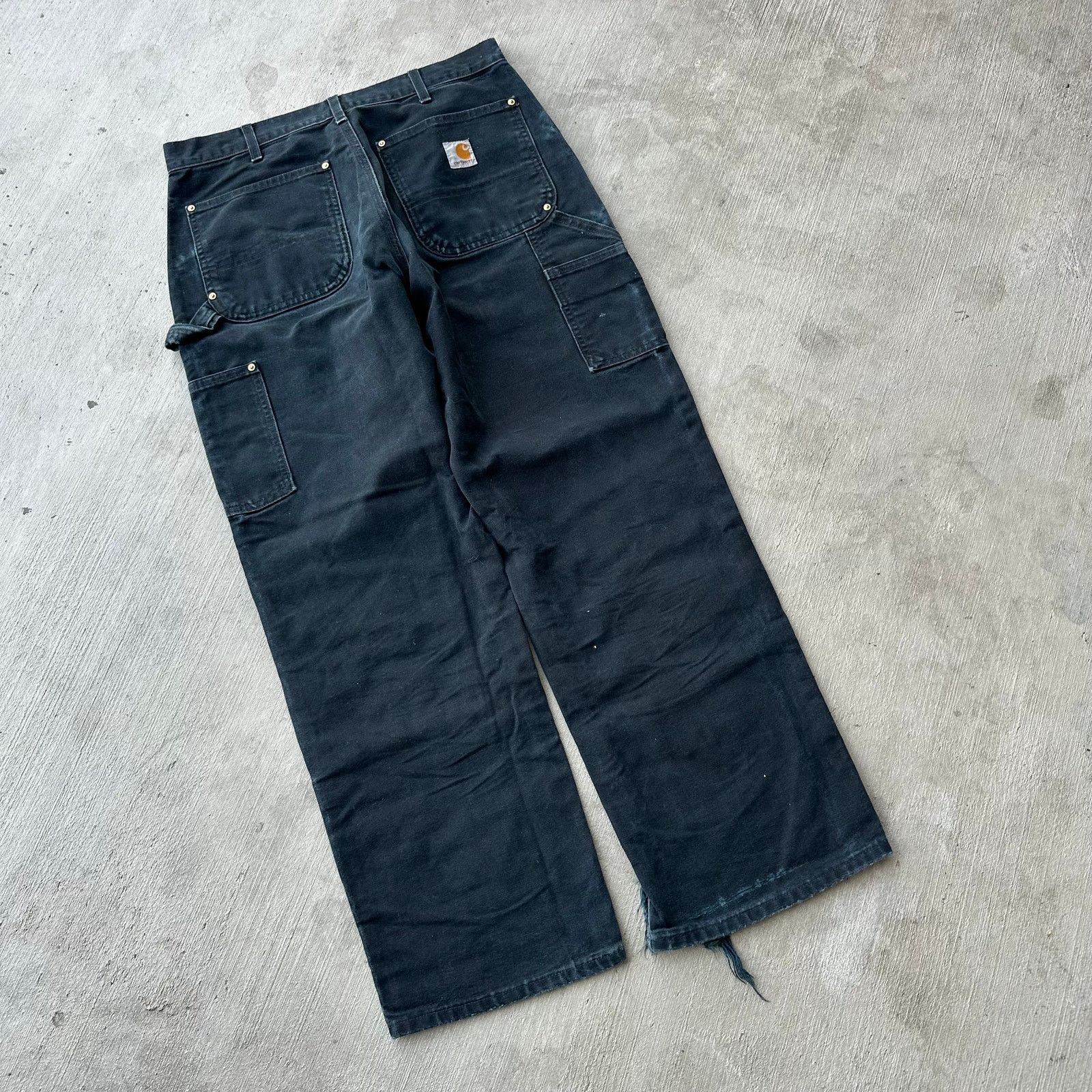 Carhartt × Vintage Carhartt black double knee work wear carpenter pants Size US 33 - 5 Thumbnail
