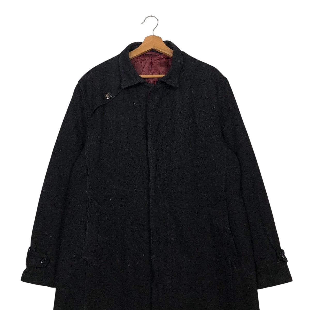 Japanese Brand 📌Vintage Wool Long Jacket D'Homme A Homme Rich Black Size US L / EU 52-54 / 3 - 5 Thumbnail