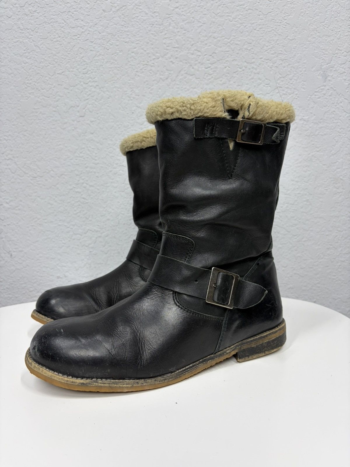 If Six Was Nine Artisan Black Harness High Guidi Vibe Leather Biker Boots Size US 8 / EU 41 - 6 Thumbnail