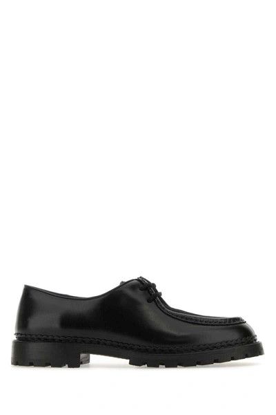 o1bcso1str1224 Malo Derbies In Glazed Leather in Black