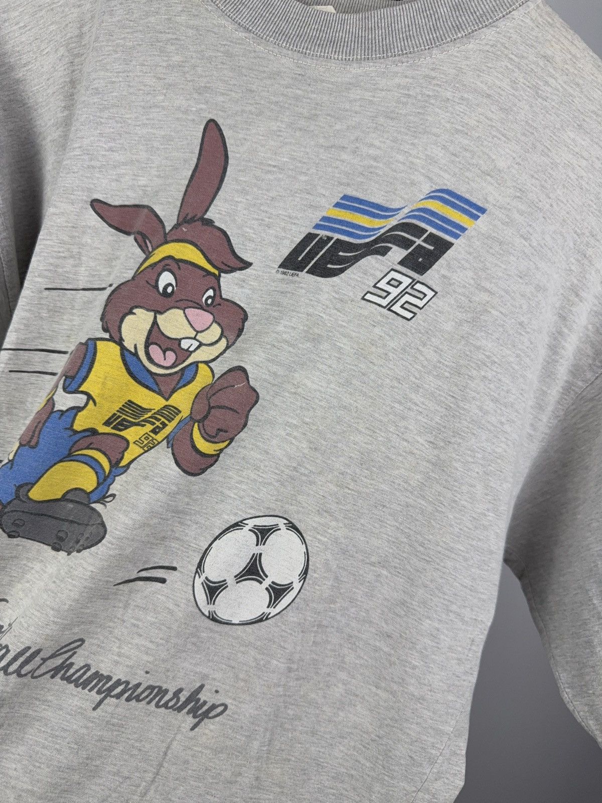 UEFA × Vintage Rare UEFA 1992 Sweden Euro Mascot Football Tee Vintage Size US M / EU 48-50 / 2 - 15 Thumbnail