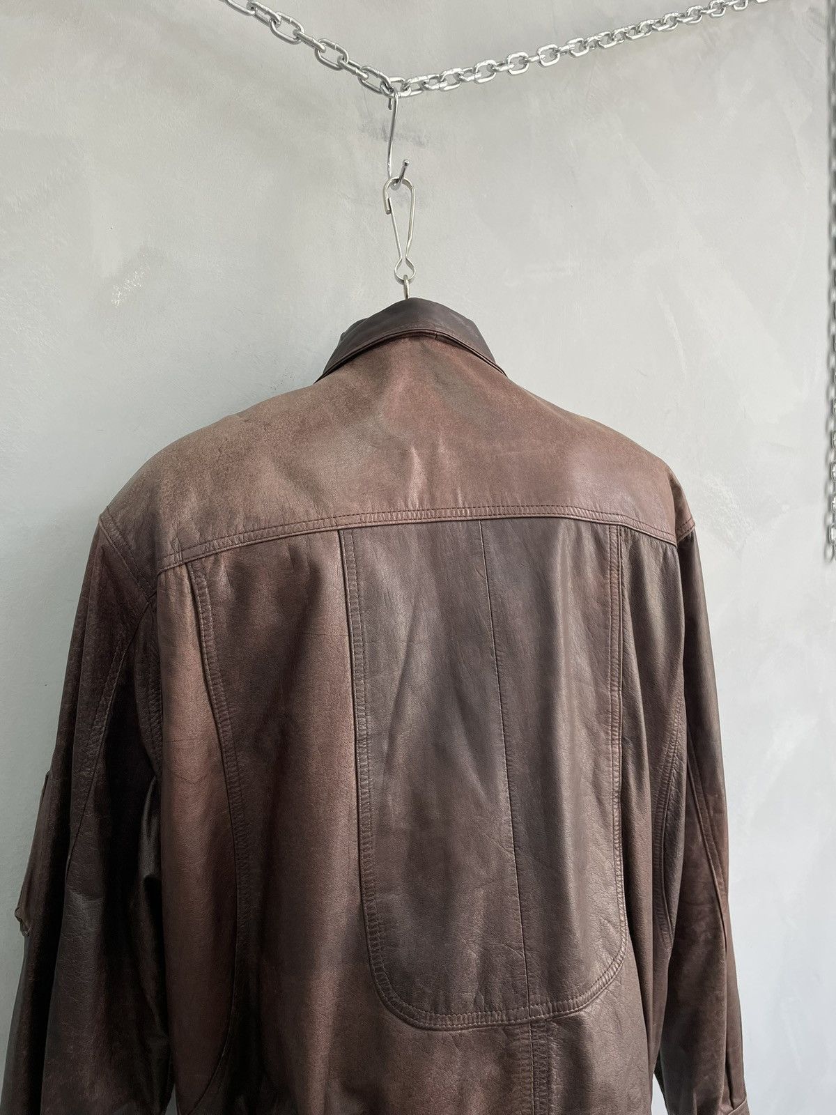 Schott Retro schott style aviation bomber 90s leather jacket y2k Size US L / EU 52-54 / 3 - 11 Thumbnail