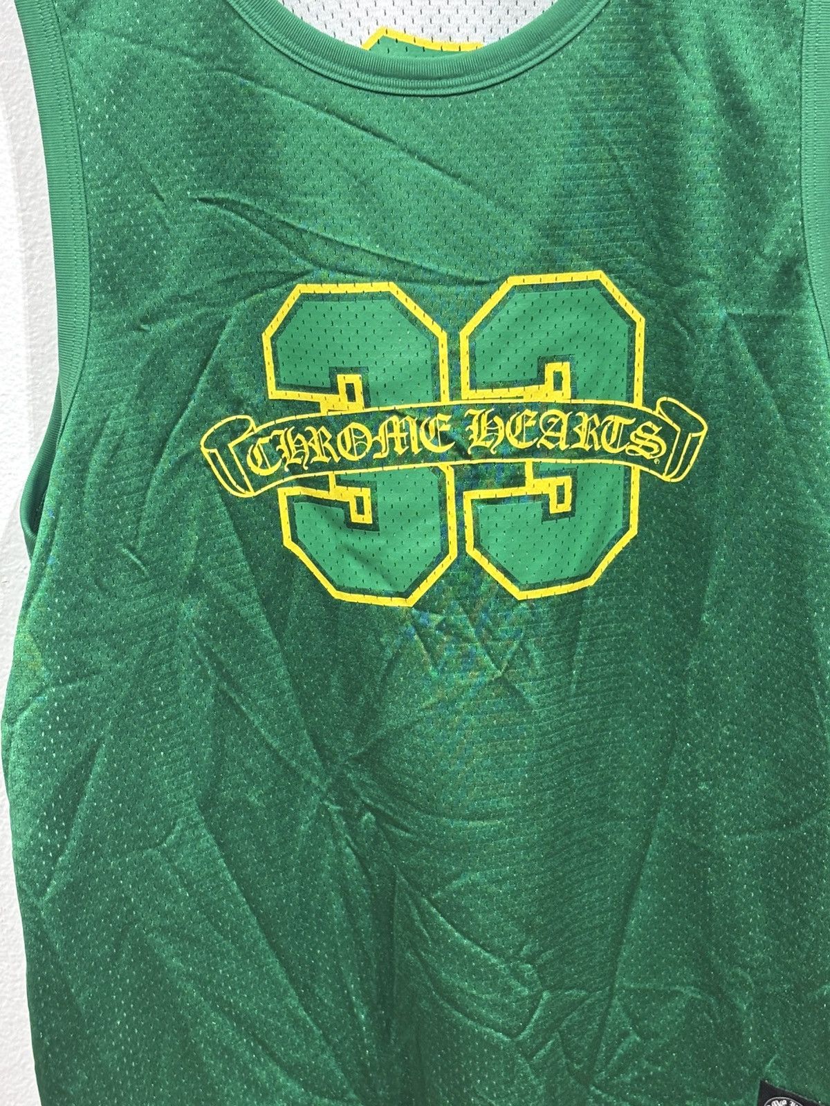 Chrome Hearts Chrome Hearts Basketball Mesh Jersey Green/Yellow Size US M / EU 48-50 / 2 - 2 Thumbnail