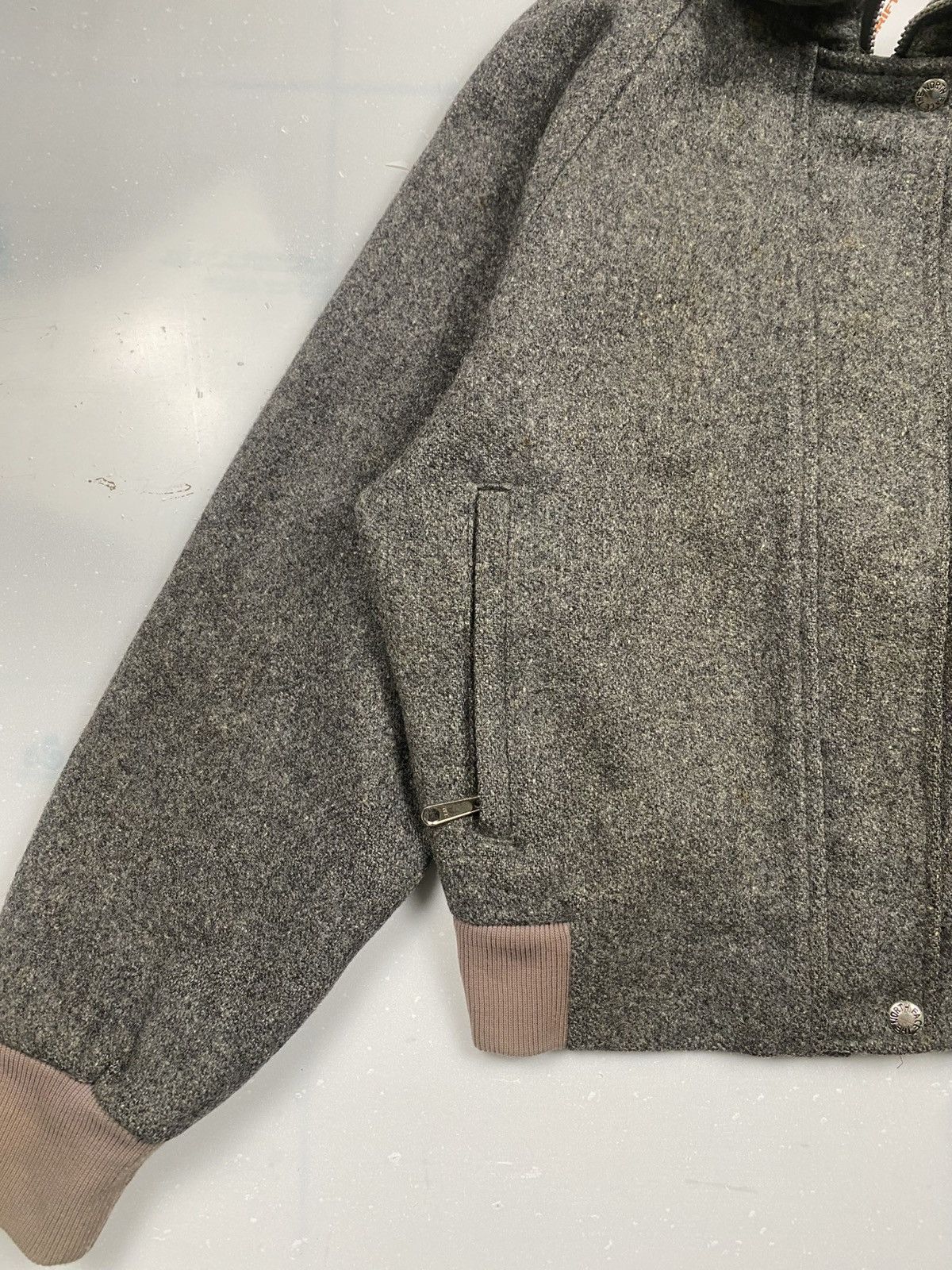 The North Face Vintage 90s The Northface Wool Zipper Crop Jacket Size M / US 6-8 / IT 42-44 - 3 Thumbnail