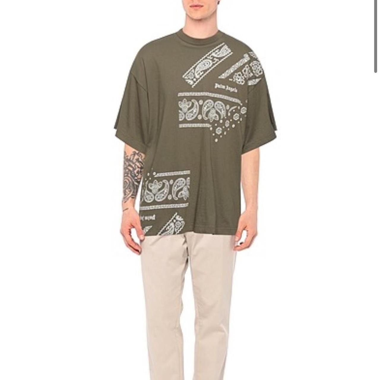 Palm Angels Palm Angels Oversized Bandana Logo T-Shirt Size US M / EU 48-50 / 2 - 7 Thumbnail