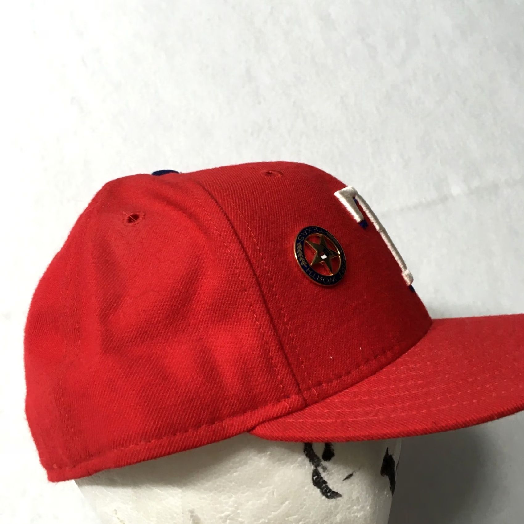 Vintage RANGERS AUTHENTIC RED CAP HAT 7 1/2 MLB Size ONE SIZE - 5 Thumbnail