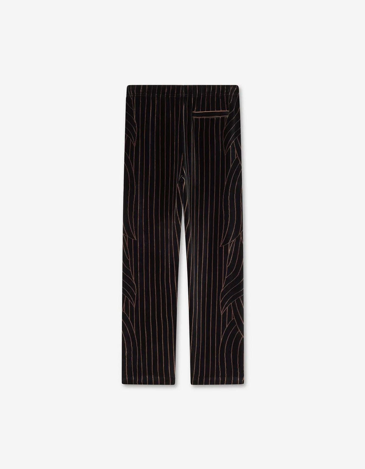 Kenzo Kenzo Leaf Stripe Black Velvet Track Pants Size US 34 / EU 50 - 2 Thumbnail