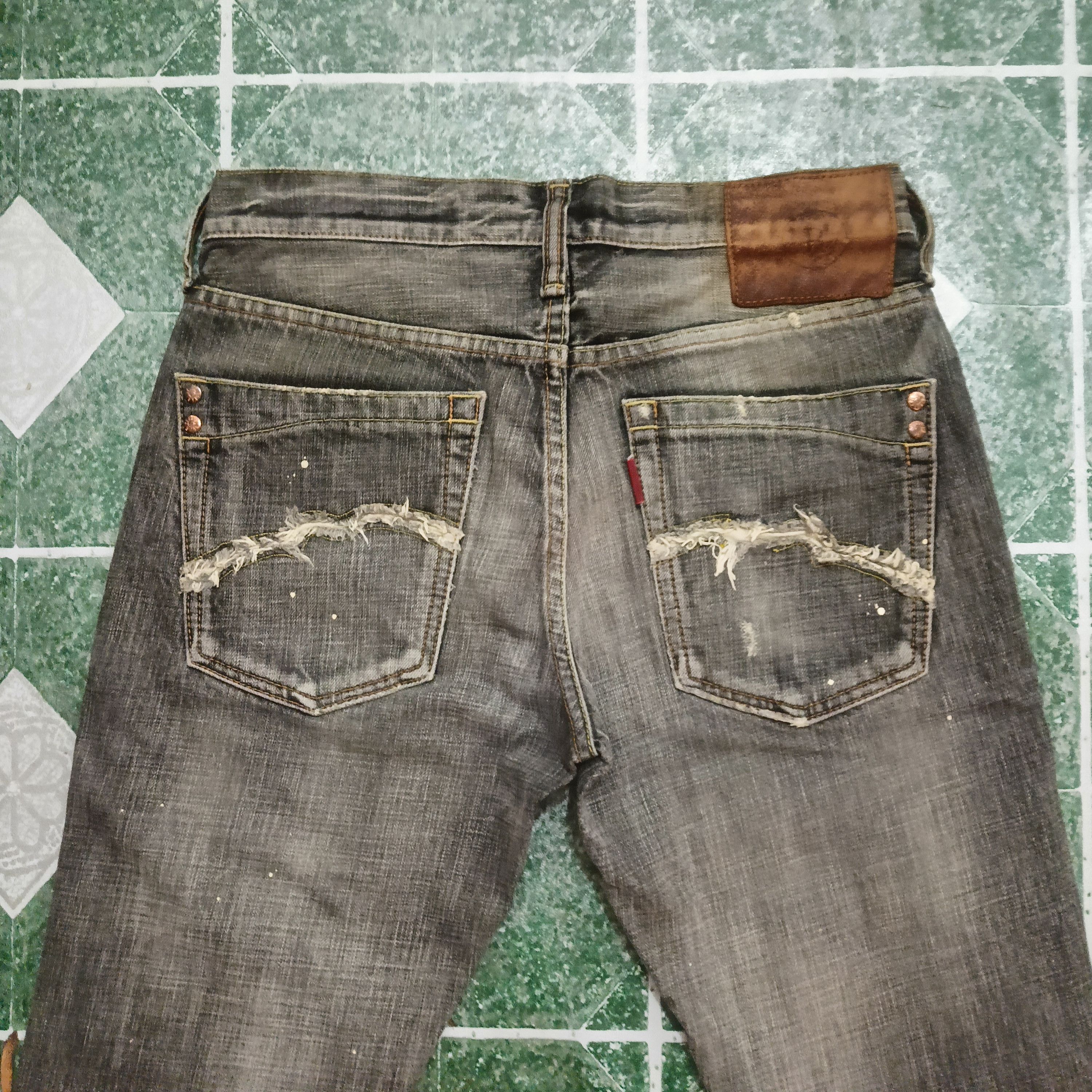 Le Grande Bleu (L.G.B.) Japan Ripped Rivet&Blue Painted distressed Studded Jeans LGB Size US 30 / EU 46 - 2 Thumbnail
