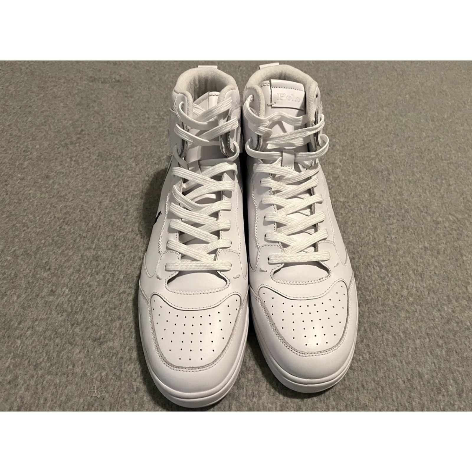 Ralph Lauren Polo Ralph Lauren CRT White Leather Pony Shoes Mens Size 15 New Sneakers Casual Leather Upper Pony Brand 15 US Mens Size US M / EU 48-50 / 2 - 2 Thumbnail