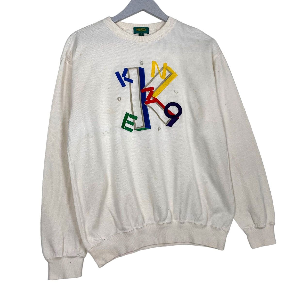 Japanese Brand × Kenzo 💥90s KENZO GOLF MULTICOLOR CREWNECK SWEATER Size US M / EU 48-50 / 2 - 3 Thumbnail
