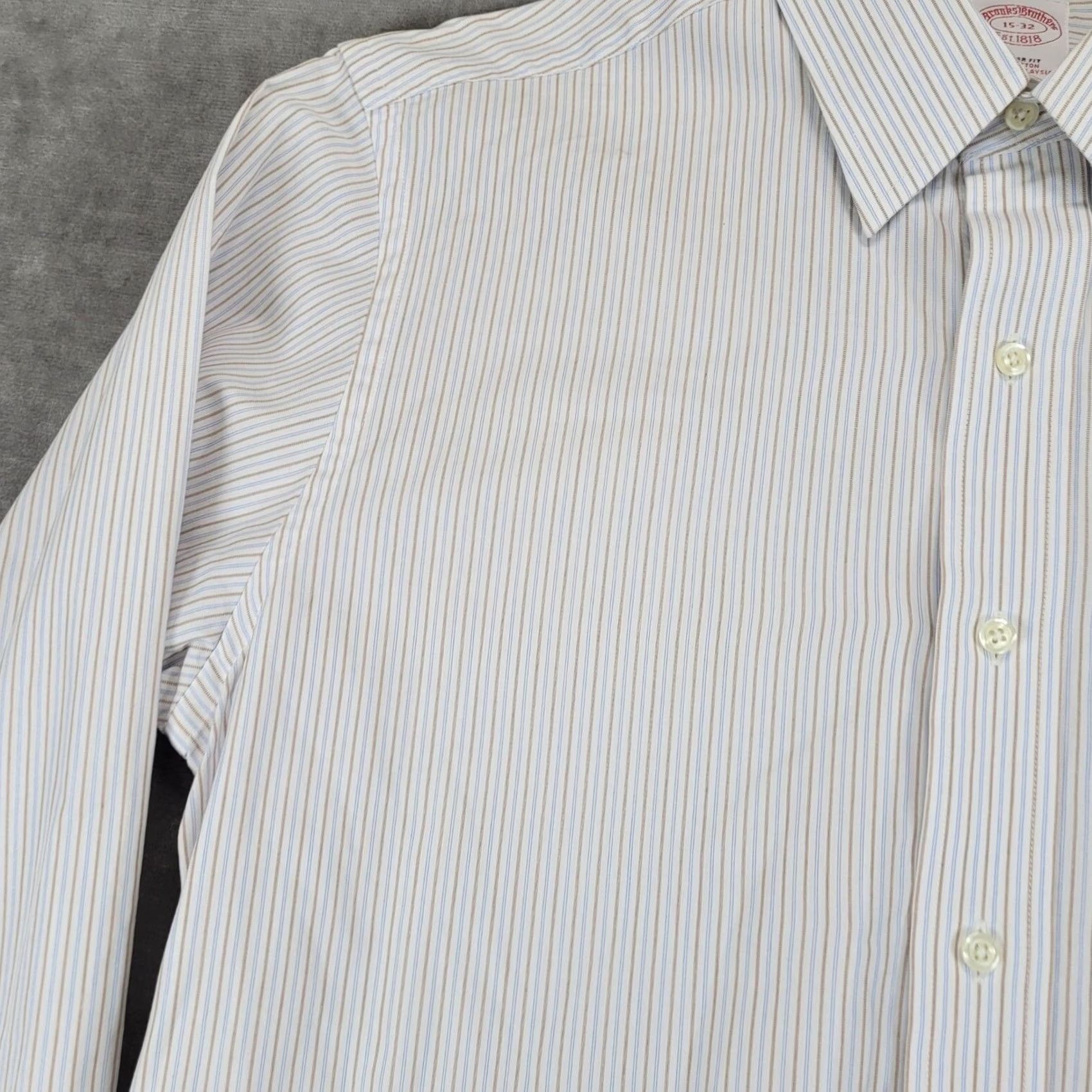 Brooks Brothers Brooks Brothers Button Down Shirt Mens Regular Fit Cotton Striped Blue Long Sleeve Preppy Size US M / EU 48-50 / 2 - 5 Thumbnail