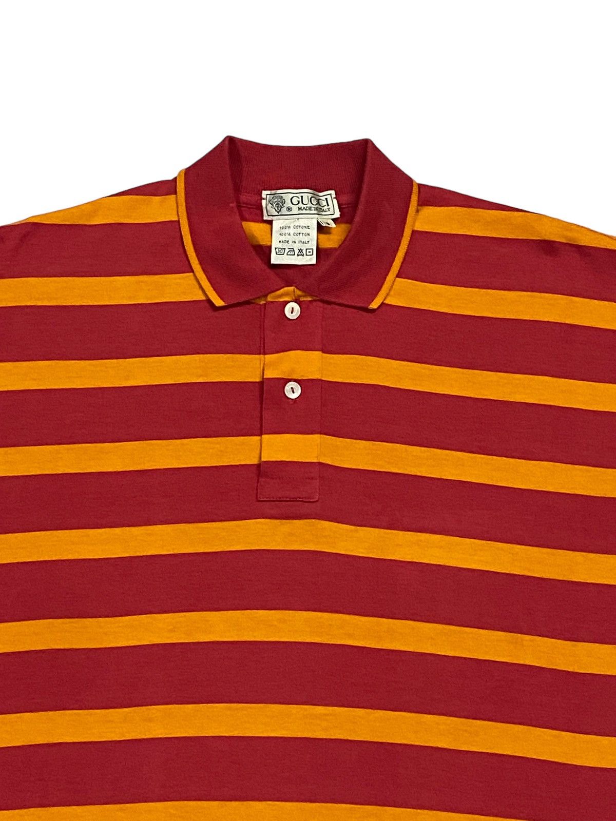 Gucci × Vintage Vintage Gucci Striped Polo Shirt Size US S / EU 44-46 / 1 - 12 Thumbnail