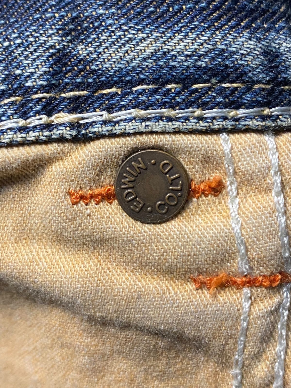 Edwin Vintage Edwin XV Embroidery Logo Distressed Jeans Size US 32 / EU 48 - 10 Thumbnail