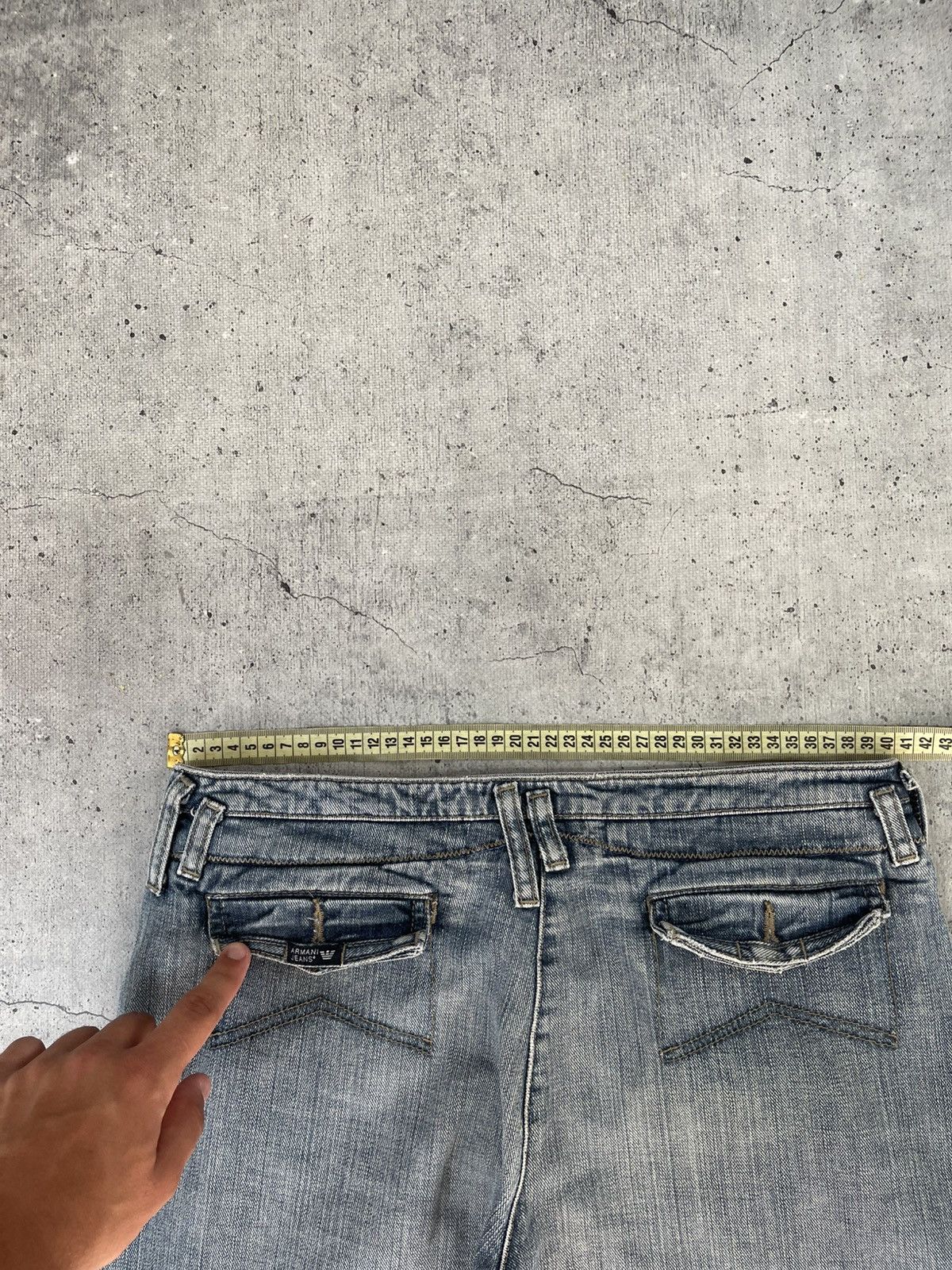 Emporio Armani Vintage Emperio Armani Distressed Denim Jeans Pants Faded Size US 29 - 3 Thumbnail
