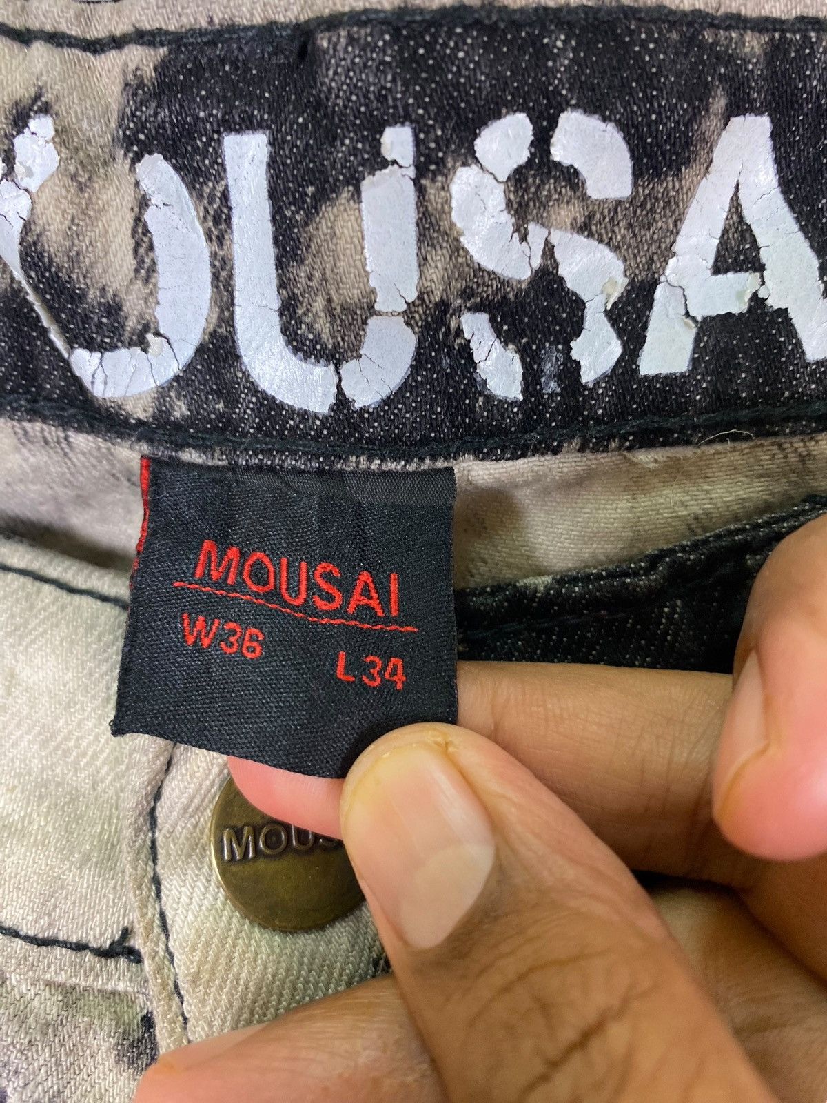 If Six Was Nine × Japanese Brand Japanese Brand Mousai Distressed Patchwork Camo Pants Size US 38 / EU 54 - 13 Thumbnail
