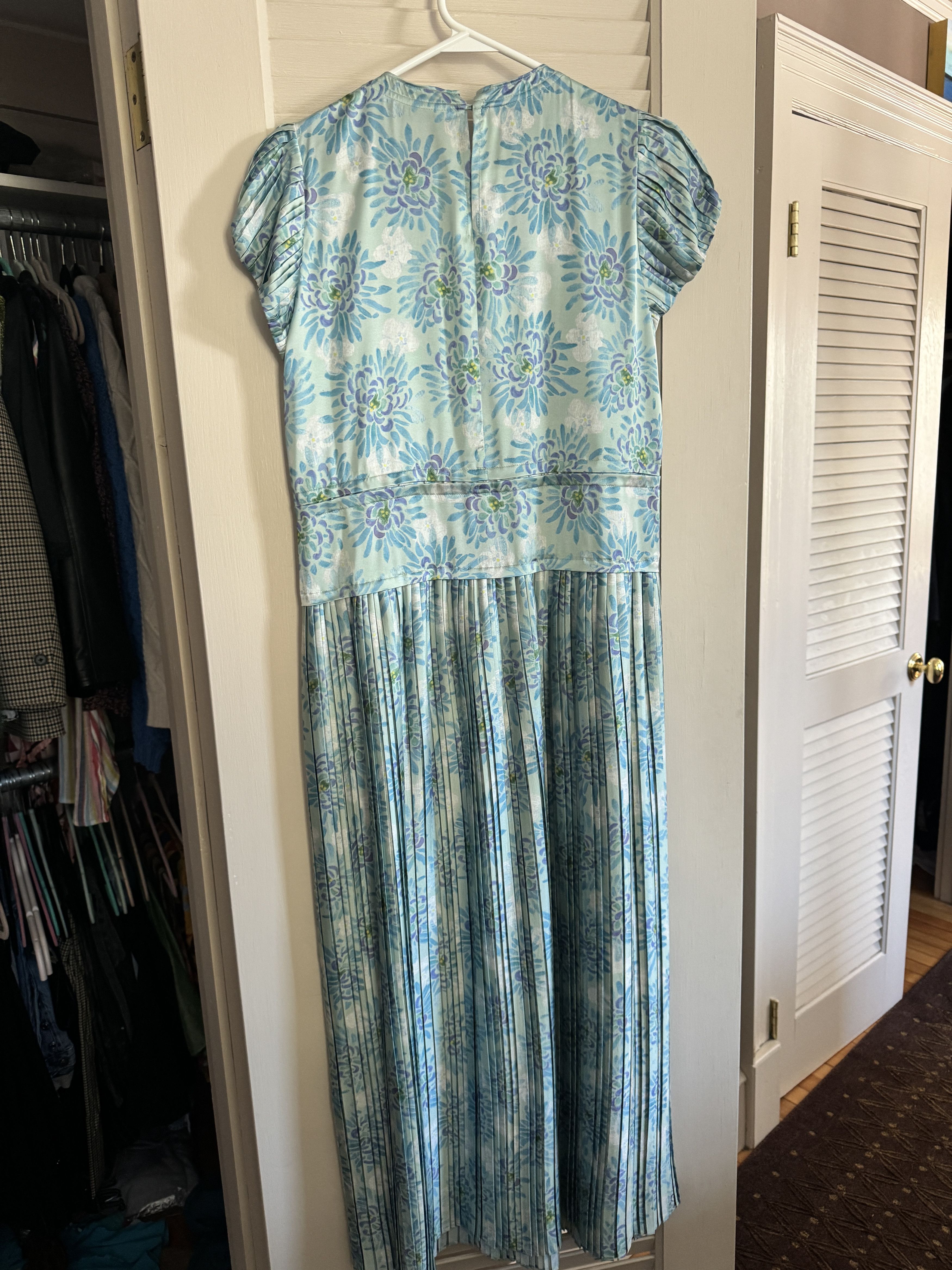 Rebecca Taylor Rebecca Taylor Blue & Green Floral Maxi Dress Size XS / US 0-2 / IT 36-38 - 5 Thumbnail