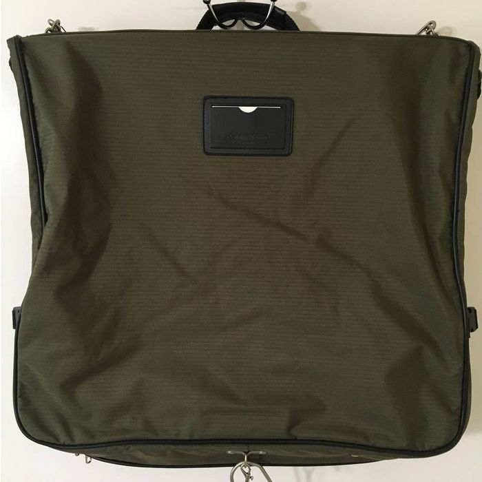 Eddie Bauer Eddie Bauer Olive Green Canvas Hanging Travel Garment Bag