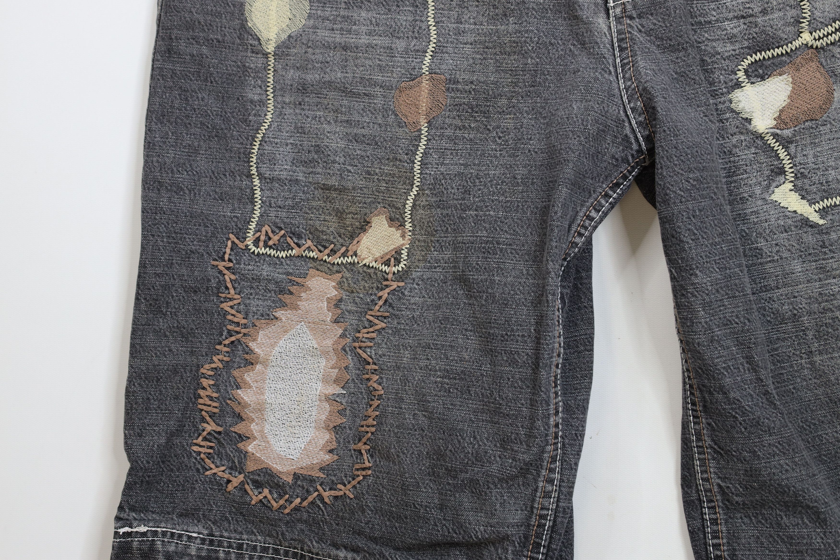Vintage Vintage 90s Y2K Streetwear Patchwork Denim Jean Shorts Jorts Size US 38 / EU 54 - 6 Thumbnail