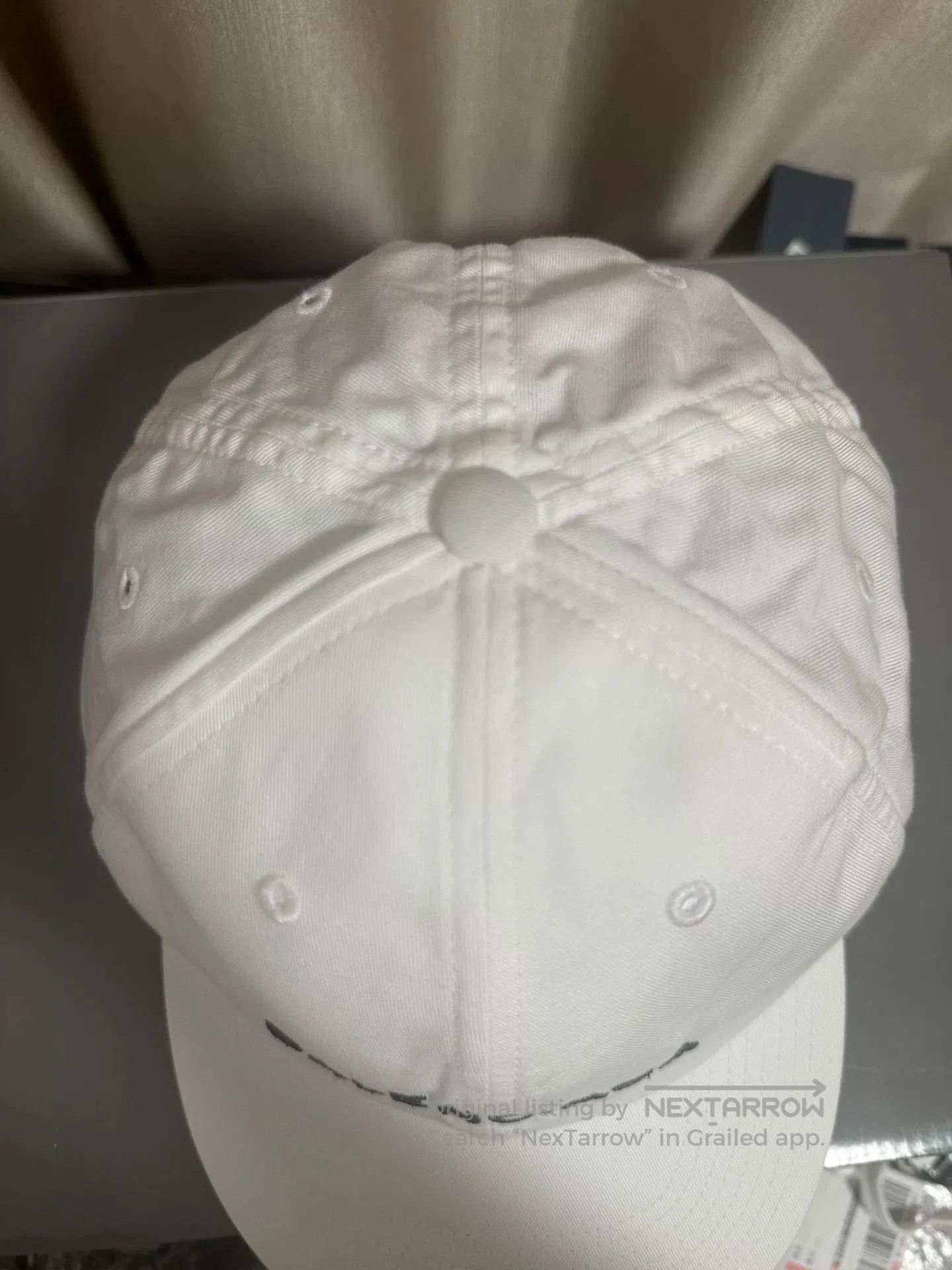 Balenciaga balenciaga embroidered logo baseball cap white. Size ONE SIZE - 5 Thumbnail