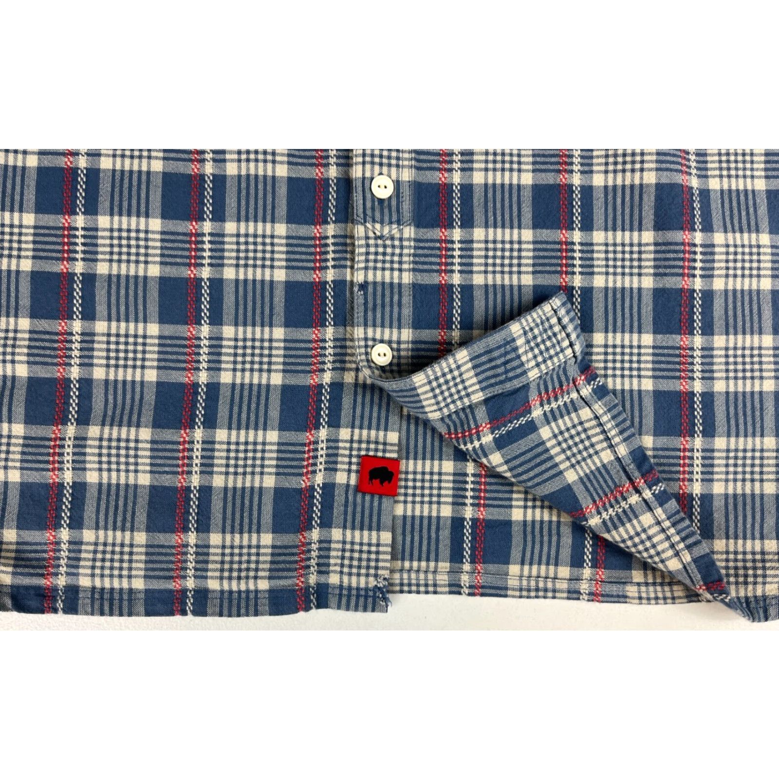 Mountain Khakis Mountain Khakis Ace Indigo Short Sleeve Shirt Mens M Plaid 100% Cotton Button-Up Pocket Classic Fit Blue Size US M / EU 48-50 / 2 - 6 Thumbnail