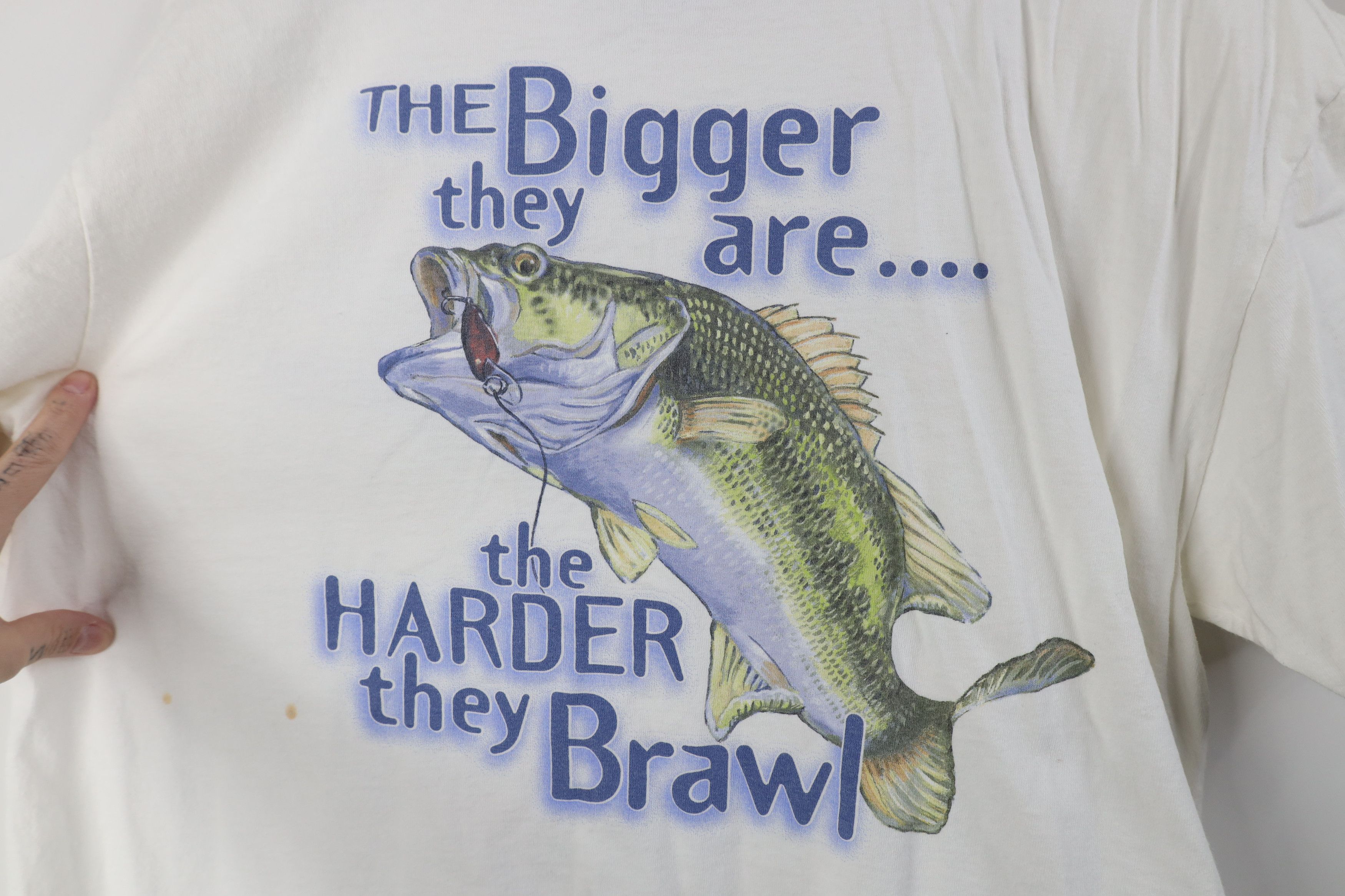 Columbia Vintage 90s Columbia Fishing Bass Short Sleeve T-Shirt White Size US L / EU 52-54 / 3 - 9 Thumbnail